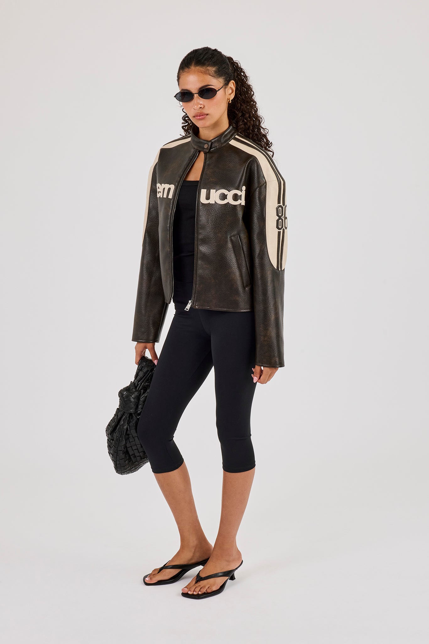 PU Cernucci Moto Jacket - Brown